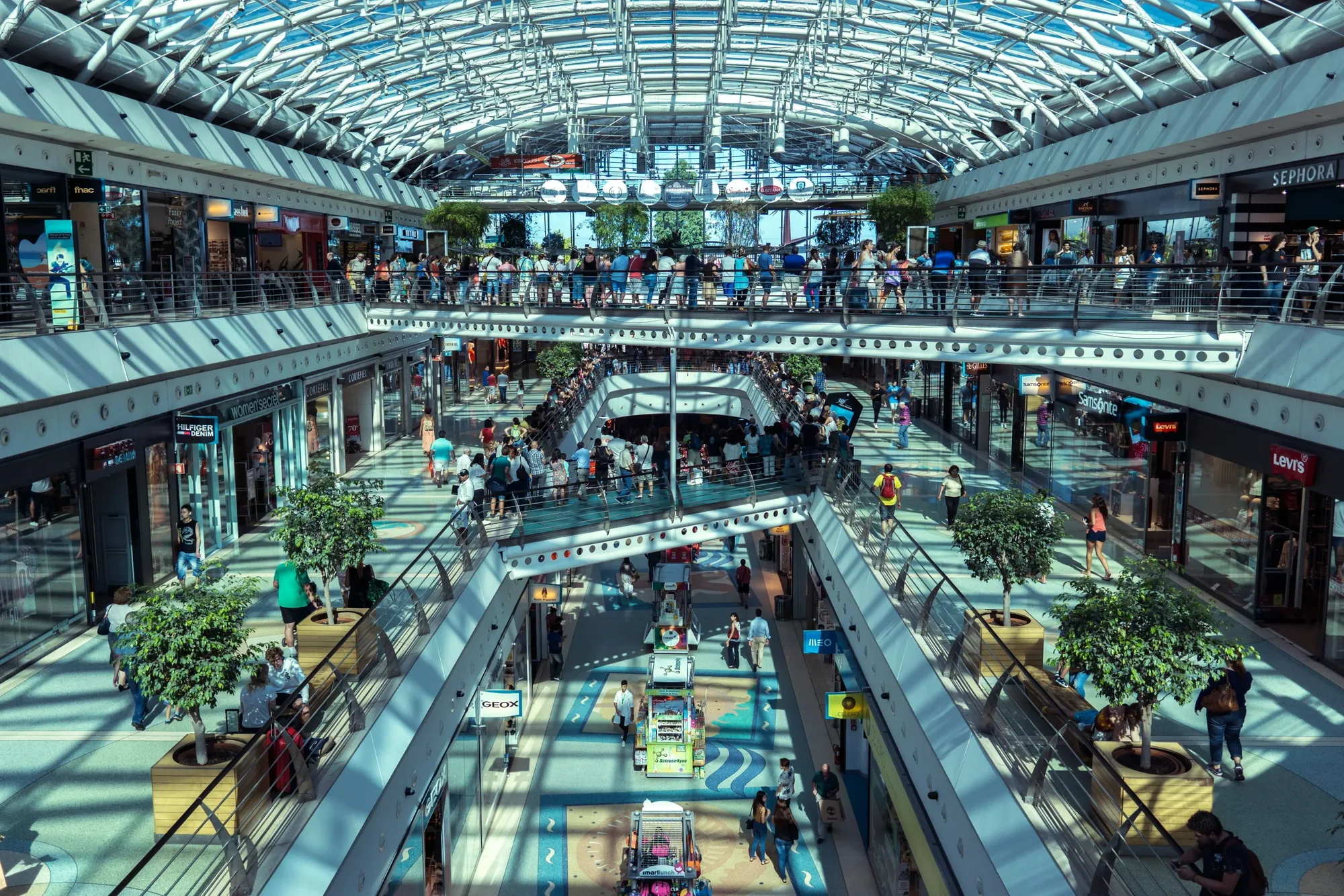 AI-powered mall surveillance camera network integration designed and deployed by 3AXIS in Dubai