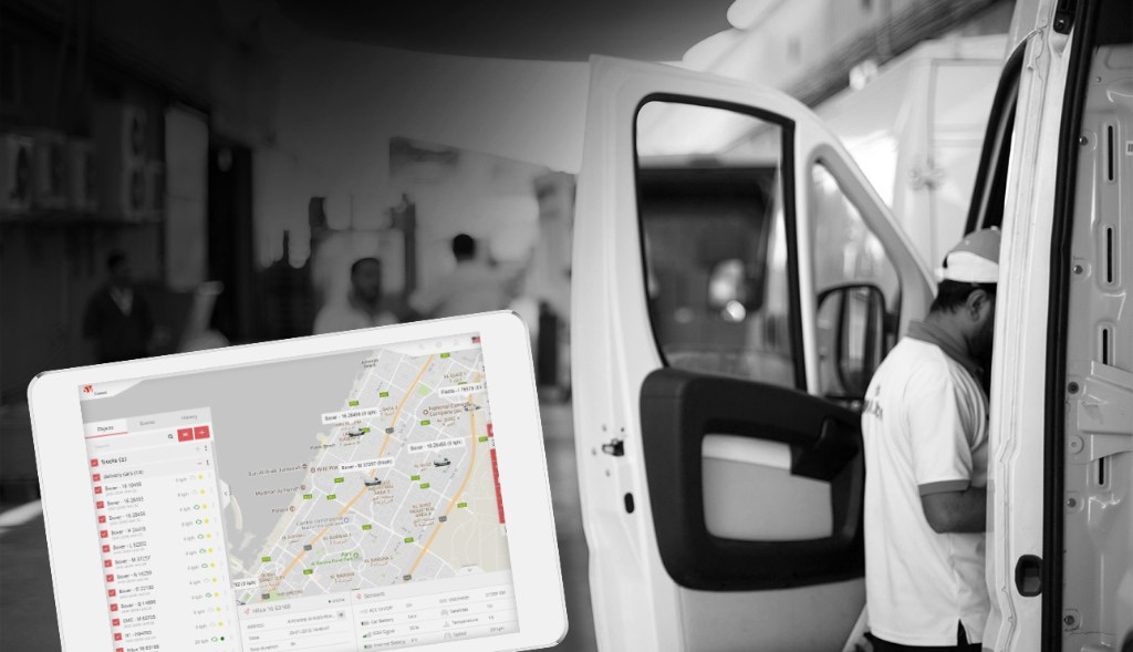 SV Connect fleet management software by 3AXIS showing live vehicle tracking and tracker assignment